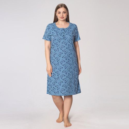 Cămașă de Noapte Mărimi Mari Brand Serena Model 'Sky of Butterfly'