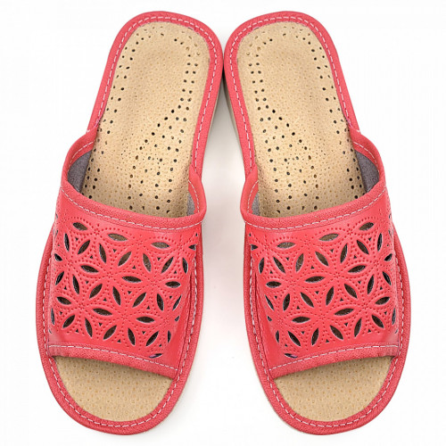 Papuci de Casa Dama, Material Piele, Culoare Roz, Model 'Elaborate Patrol' Pink