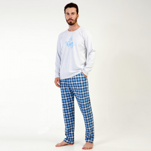 Pijamale din Bumbac Interlock Vienetta | MAN pentru Barbati Model &#039;King&#039;