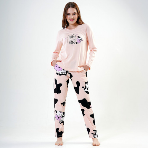 Pijamale Vienetta din Bumbac Model 'Home Sweet Home'