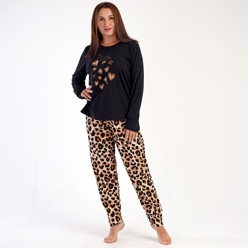 Pijamale Vienetta Marimi Mari din Bumbac 100% Model 'Bee Cool and Kind'