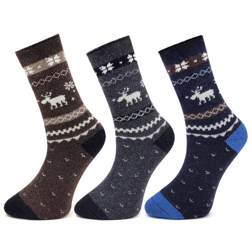 Șosete Călduroase din Lână de Alpaca Set 3 Perechi Model 'Woolen Wonderland'