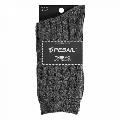 Sosete Termo din Lana Marca Pesail® Model &#039;Stable Ground&#039; Culoare Dark Gray
