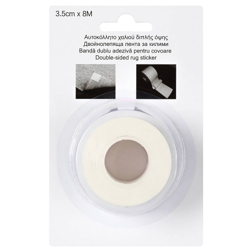 Bandă Dublu Adezivă pentru Covoare 8m x 3,5cm Albă | Fixare Sigură & Anti-Alunecare | Fără Reziduuri