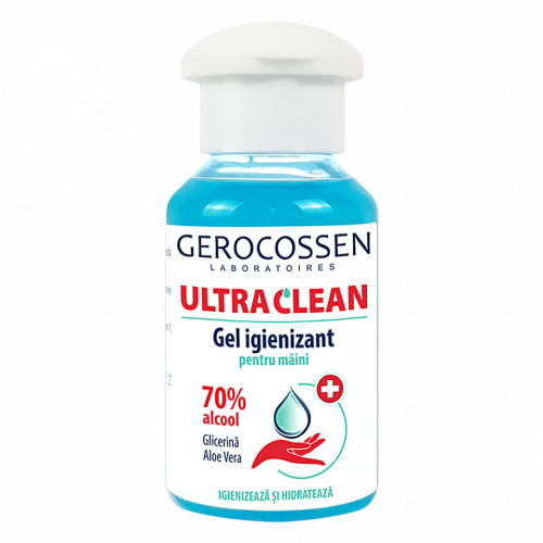 Gel Igienizant Maini cu Glicerina si Aloe Vera 70% Alcool Ultraclean Gerocossen 100ml