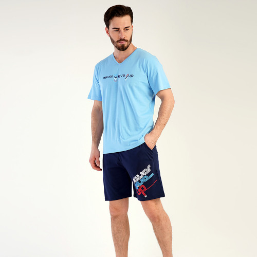 Pijamale Barbati Pantalon Scurt Vienetta | MAN Model 'Never Give Up'