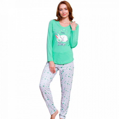 Pijamale Dama cu Iepurasi Vienetta Model 'I Love Sleep'