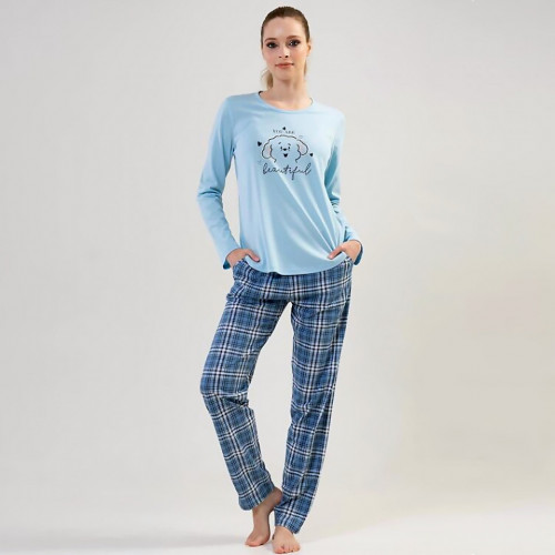 Pijamale din Bumbac Vienetta, Model 'You Are Beautiful'