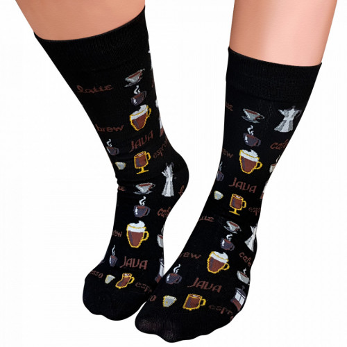 Sosete Clasice Colorate Unisex Cosas Boutique Socks Model Espresso Yourself