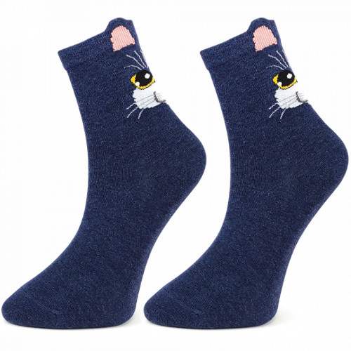 Sosete Fara Cusatura Set 2 Perechi Model 'Life is Better with Cat' Bluemarine