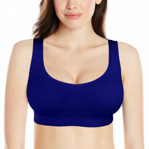 Bustiera cu Push Up Super Bra, Culoare Albastru Ultramarin