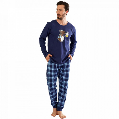 Pijamale Confortabile Barbati din Bumbac Gazzaz by Vienetta Model &#039;Pure Happiness&#039; 🍻