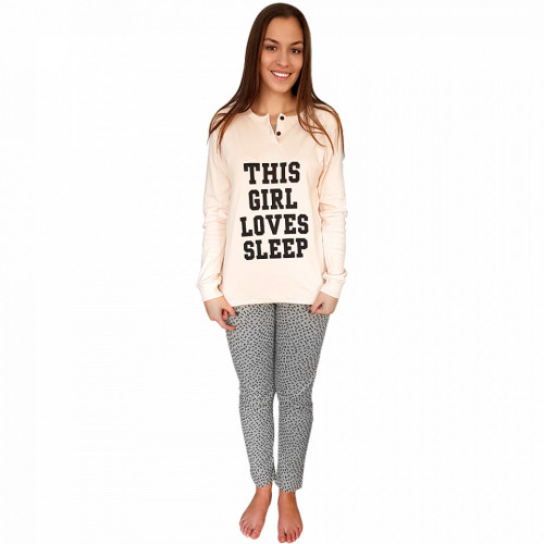 Pijamale Dama Snelly L'Originale, 'This Girl Loves Sleep' Pink