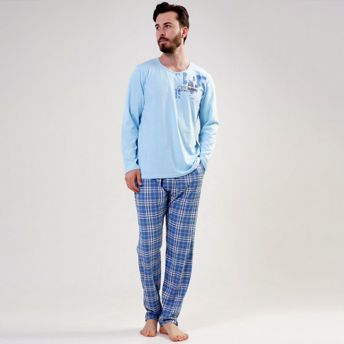 Pijamale Marimi Mari Vienetta | MAN pentru Barbati Model 'Code 01 Survival' Blue