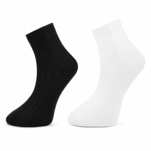 Sosete Clasice Barbati Set 2 Perechi fara Cusatura Model 'Business Class' Black & White