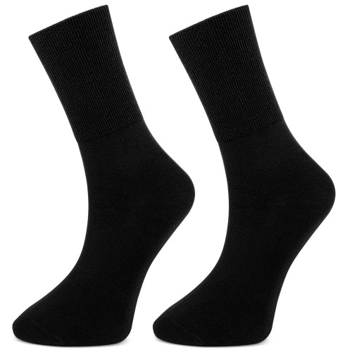 Sosete Fara Compresie pentru Barbati Set 2 Perechi Model &#039;Safe Feet in Black&#039;