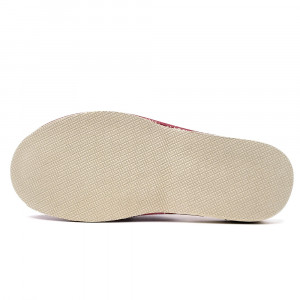 Papuci de Casa din Piele Culoare Visiniu, Model 'Akna Rogue'