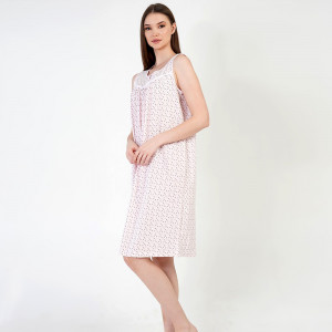 Camasa de Noapte Vienetta Bumbac 100% Model 'Fresh Summer' Pink
