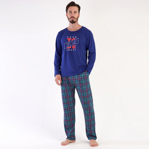 Men's Pajamas Large Sizes Vienetta|MAN, Model 'Born To Be Smart'