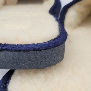 Papuci de Casa din Piele pentru Bărbați 'Gentleman's Classic' Blue-Prezentare talpă talpă.