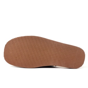 Papuci de Casă Plușați Îmblăniți cu Lână, Model 'Soft & Strong' Classic Green - Prezentare talpă papuci.