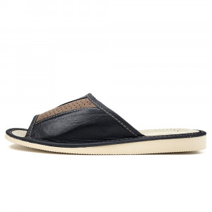 Papuci de Casa Vara din Piele Culoare Maro Model 'Steady Ground' Urban