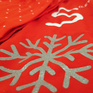 Pijama Dama din Bumbac Vatuita la Interior Vienetta Model 'Let it Snow' Red
