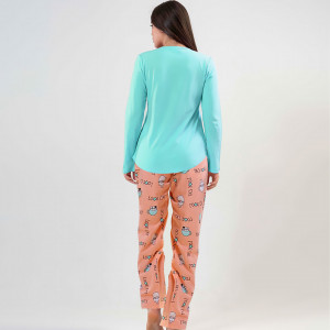 Pijama Vatuita la Interior din Bumbac, Brand Vienetta, Model 'Love Cat' 😻