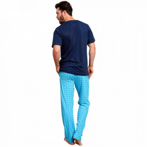 Pijamale Barbati din Bumbac Gazzaz by Vienetta, Model 'New Perspectives'