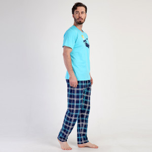 Pijamale Barbati din Bumbac Vienetta|MAN, Model 'Float With Heart'