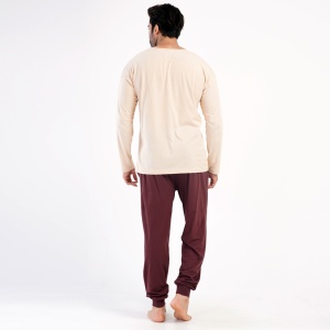 Pijamale Barbati Vienetta|MAN, Model 'Explore WorldWD' | Confort Maxim. Prezentare din spate.