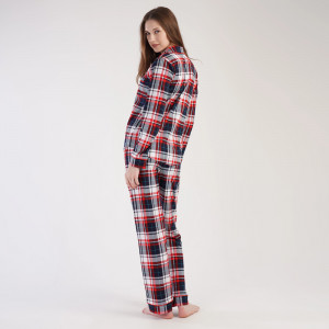 Pijamale Dama cu Nasturi din Bumbac 100% Vienetta, Model 'Sweety'