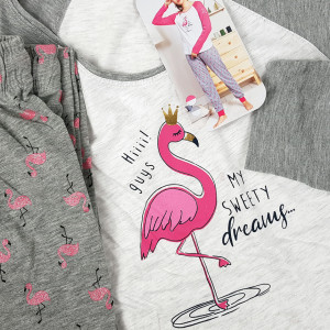 Pijamale Dama din Bumbac Vienetta Model 'My Sweety Dreams' Light