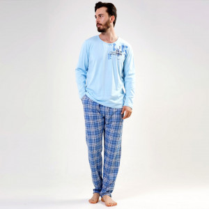 Pijamale Marimi Mari Vienetta | MAN pentru Barbati Model 'Code 01 Survival' Blue