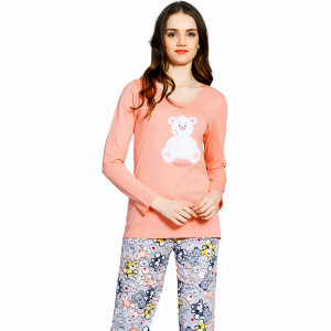 Pijamale Vienetta din Bumbac 100%, Model 'Happy' - Img 2