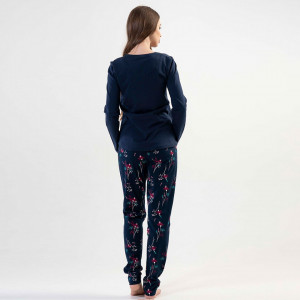 Pijamale Vienetta din Bumbac Model 'Paradise Flowers'