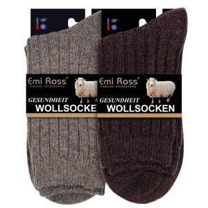 Șosete Călduroase din Mix de Lână Set 2 Perechi Model 'Minimalist Line' Brown | Confort Maxim
