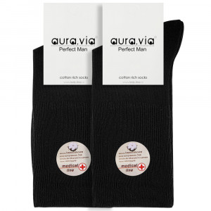 Sosete Fara Compresie pentru Barbati Set 2 Perechi Model 'Safe Feet in Black'