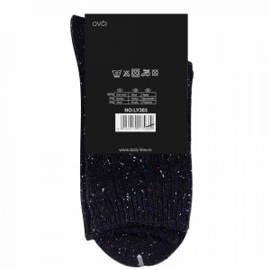 Sosete Termo din Lână Set 2 Buc, Marca Pesail® Model 'Colored Rain' Culoare Black
