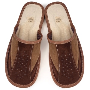 Suede Slippers Model 'Manhood' Soft Brown | Premium Comfort and Modern Design