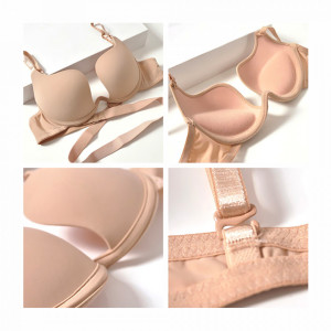 Sutien Decolteu Adanc cu PUSH-UP, Culoare Crem