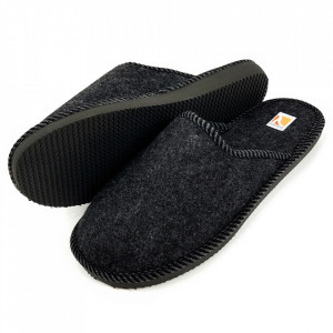 Papuci de Casa Universali din Postav Model 'Basic' Bosaco Black