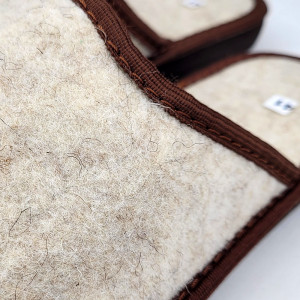 Papuci de Casa Universali din Postav Model 'Basic' Woman Culoare Crem