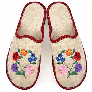 Universal Cloth Slippers Model 'Paradise Garden' Bosaco Cream