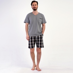 Vienetta Men's Pajamas | MAN 'Opus Gray' | Relaxed Comfort and Style
