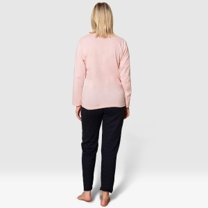 Pijama Dama Brand Serena Model 'I Love You' | Romantic și Confortabil. Prezentare din spate.