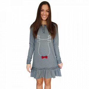 Abbigliamento da Notte Snelly L'Originale, 'Sweet & Happy' Gray - Img 2