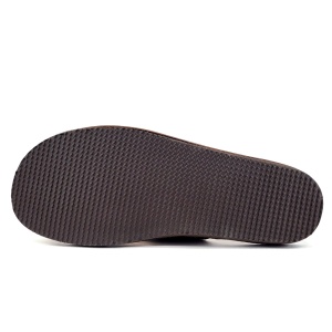 Papuci de Casa din Piele cu Talpa Groasa Culoare Maro, Model 'Luxury Man' Classical