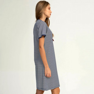 Camasa de Noapte din Bumbac 100% Vienetta, Model 'Marina Stylish'