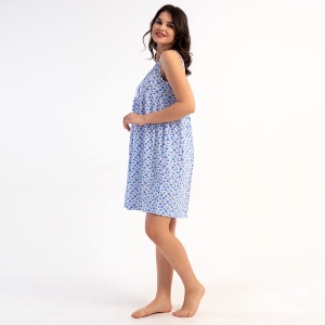 Linie lejeră albastră, realizată din tricot de bumbac 100% moale și respirabil.